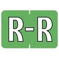 Medical Arts Press Barkley – Pre-Printed Label Chart Tab Green Permanent R-R White Alpha 1 X 1-1/2 Inch – 901-34108