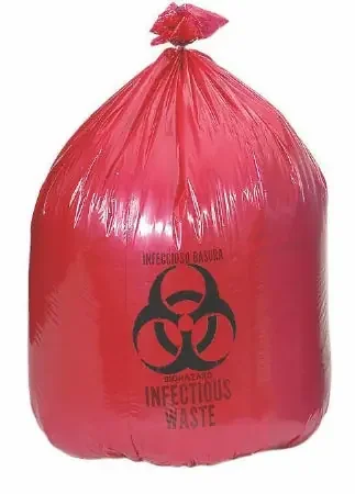Medline – Infectious Waste Bag 45 gal. Red Bag HDPE 36 X 48 Inch – NONHDR48
