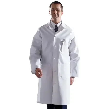 Medline – Lab Coat White Size 32 Knee Length Reusable – MDT17WHT32