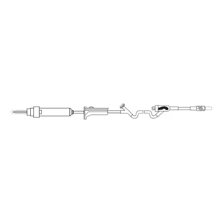 MedSource – Primary IV Administration Set 10 Drops / mL Drip Rate 83 Inch Tubing 2 Ports – MS-83375