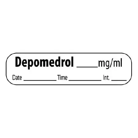MedVision – Drug Label Anesthesia Label Depomedrol_mg/mL Date_Time_Int White 3/8 X 1-7/16 Inch – MV02SW8777