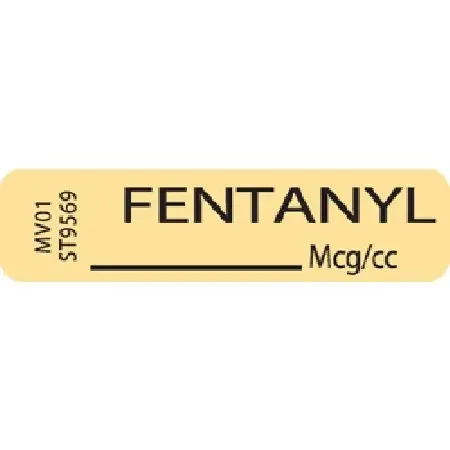 MedVision – Drug Label Anesthesia Label Fentanyl_mcg/cc Tan 5/16 X 1-1/4 Inch – MV01ST9569