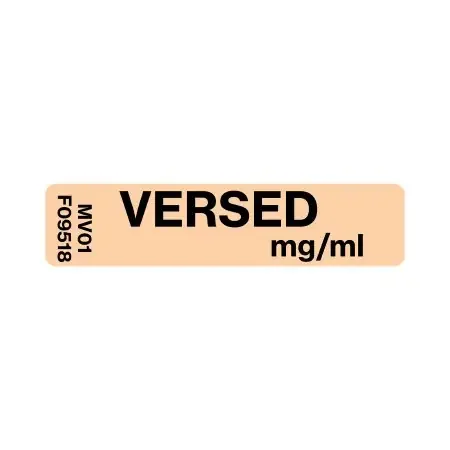 MedVision – Drug Label Anesthesia Label Versed mg/mL Orange 5/16 X 1-1/4 Inch – MV01FO9518