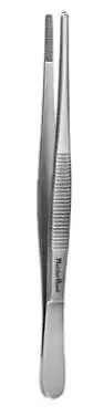 MeisterHand – Dressing Forceps 4-1/2 Inch Length Surgical Grade German Stainless Steel NonSterile NonLocking Thumb Handle Straight Serrated Tips – MH6-4