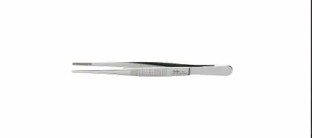 MeisterHand – Dressing Forceps 5 Inch Length Surgical Grade German Stainless Steel NonSterile NonLocking Thumb Handle Straight Serrated Tips – MH6-6