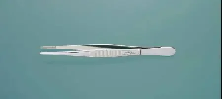 MeisterHand – Dressing Forceps 6 Inch Length Surgical Grade German Stainless Steel NonSterile NonLocking Thumb Handle Straight Serrated Tips – MH6-10