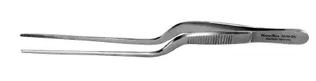 MeisterHand – Dressing Forceps Lucae 5-1/2 Inch Length Surgical Grade German Stainless Steel NonSterile NonLocking Bayonet Handle Straight Serrated Tips – MH19-370