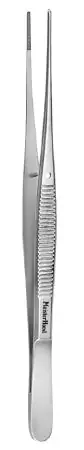 MeisterHand – Dressing Forceps Semken 5 Inch Length Surgical Grade German Stainless Steel NonSterile NonLocking Thumb Handle Straight Serrated Tips – MH6-104