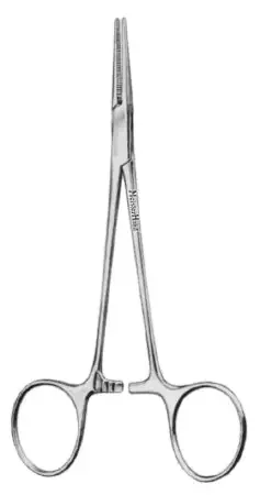 MeisterHand – Hemostatic Forceps Baby Crile 5-1/2 Inch Length Surgical Grade German Stainless Steel NonSterile Ratchet Lock Finger Ring Handle Straight Extra Delicate Serrated Tips – MH7-50