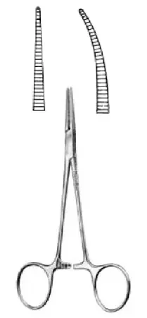 MeisterHand – Hemostatic Forceps Baby Crile 5-1/2 Inch Length Surgical Grade German Stainless Steel NonSterile Ratchet Lock Finger Ring Handle Curved Extra Delicate Serrated Tips – MH7-52