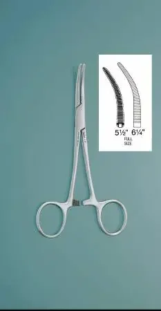 MeisterHand – Hemostatic Forceps Crile 5-1/2 Inch Length Surgical Grade German Stainless Steel NonSterile Ratchet Lock Finger Ring Handle Curved Serrated Tips – MH7-44