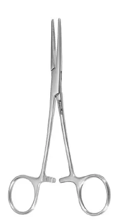 MeisterHand – Hemostatic Forceps Kelly 5-1/2 Inch Length Surgical Grade German Stainless Steel NonSterile Ratchet Lock Finger Ring Handle Straight Serrated Tips – MH7-36