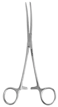 MeisterHand – Hemostatic Forceps Rochester-Pean 8 Inch Length Surgical Grade German Stainless Steel NonSterile Ratchet Lock Finger Ring Handle Curved Serrated Tips – MH7-142