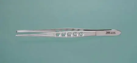 MeisterHand – Tissue Forceps 5-1/2 Inch Length Surgical Grade German Stainless Steel NonSterile NonLocking Thumb Handle Straight 1 X 2 Teeth – MH6-44