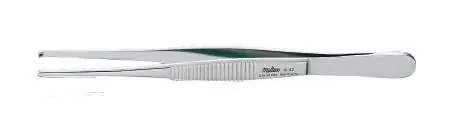 MeisterHand – Tissue Forceps 5 Inch Length Surgical Grade German Stainless Steel NonSterile NonLocking Thumb Handle Straight 1 X 2 Teeth – MH6-42