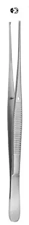 MeisterHand – Tissue Forceps Semken 5 Inch Length Surgical Grade German Stainless Steel NonSterile NonLocking Thumb Handle Straight 1 X 2 Teeth – MH6-106