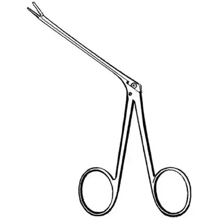 Merit – Ear Forceps Hartmann-Alligator 5-1/2 Inch Length Mid Grade Stainless Steel NonSterile NonLocking Finger Ring Handle Straight Blunt Serrated Tips – 98-224