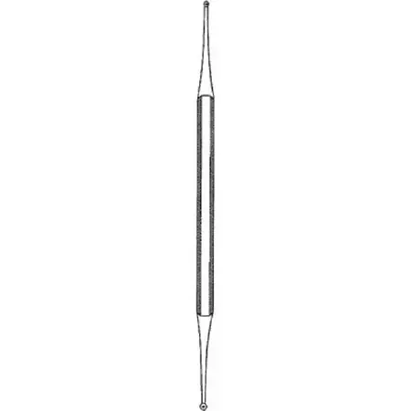 Merit – Excavator Curette 5-1/2 Inch Length Double-ended Solid Octagon Handle 1 mm Tip / 2 mm Tip Straight Blunt Round Cup Tip – 98-505