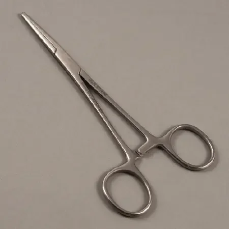 Merit – Hemostatic Forceps Kelly 5-1/2 Inch Length Mid Grade Stainless Steel Sterile Ratchet Lock Finger Ring Handle Serrated – 96-2560M
