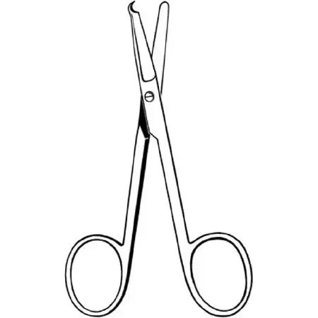 Merit – Stitch Scissors Spencer-Littauer 4-3/4 Inch Length Office Grade Pakistan Stainless Steel NonSterile Finger Ring Handle Straight Blunt Tip / Blunt Tip – 97-352