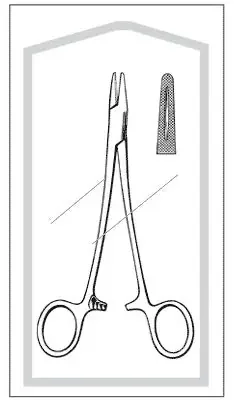 Merit Sterile – Needle Holder 6 Inch Length Blunt Serrated Tips Finger Ring Handle – 96-2595M