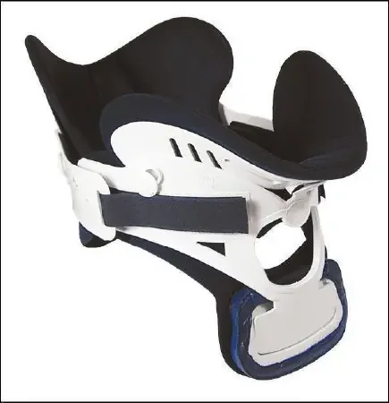 Miami J – Rigid Cervical Collar with Replacement Pads Preformed Adult Regular Two-Piece / Trachea Opening – MJR-400