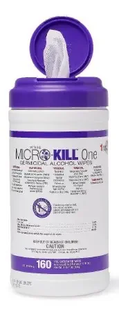 Micro-Kill One – Surface Disinfectant Cleaner Premoistened Germicidal Manual Pull Wipe 160 Count Canister Alcohol Scent NonSterile – MSC351300