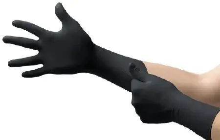 MICROFLEX – Exam Glove Medium NonSterile Nitrile Extended Cuff Length Fully Textured Black Not Chemo Approved – 93862080