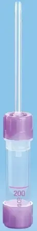 Microvette 200 – Capillary Blood Collection Tube Round Bottom K3 EDTA Additive 10.8 X 46.6 mm 200 µL Violet Screw Cap Polypropylene Tube – 20.1288.100