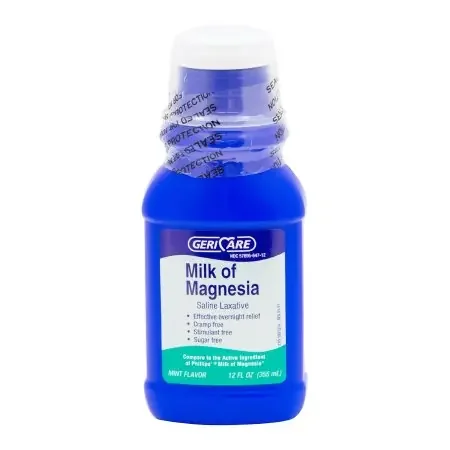 Milk of Magnesia – Laxative Mint Flavor Liquid 12 oz. Magnesium Hydroxide – Q-647-12