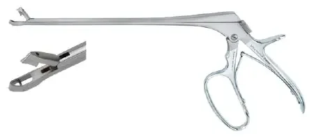 Miltex – Biopsy Forceps Appex 7-3/4 Inch Length OR Grade German Stainless Steel NonSterile w/Lock Pistol Grip Handle with Spring Angled Up 3 X 7 mm Bullet Shaped Bite – 301460WL