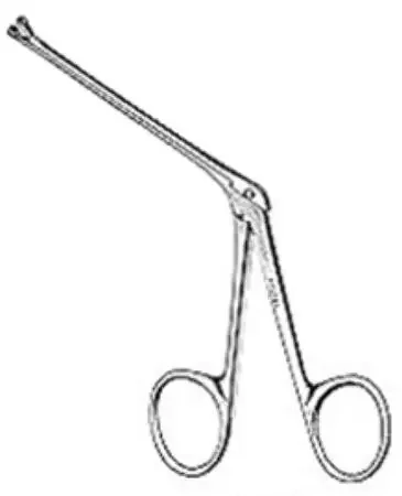 Miltex – Biopsy Forceps Hartmann-Herzfeld 3 Inch Length OR Grade German Stainless Steel NonSterile NonLocking Finger Ring Handle Straight Round Cup Tip – 19-430