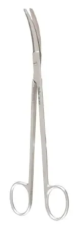 Miltex – Dissecting Scissors Lilly 7-1/2 Inch Length OR Grade German Stainless Steel NonSterile Finger Ring Handle Strongly Curved Blade Blunt Tip / Blunt Tip – 22-962