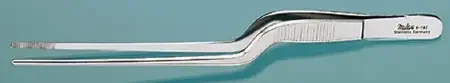 Miltex – Dressing Forceps Adson 8-1/4 Inch Length OR Grade German Stainless Steel NonSterile NonLocking Bayonet Handle Straight Serrated Jaws – 6-198