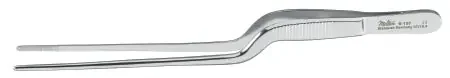 Miltex – Dressing Forceps Jansen-Gruenwald 6-1/2 Inch Length OR Grade German Stainless Steel NonSterile NonLocking Bayonet Handle Straight Serrated Jaws – 6-197