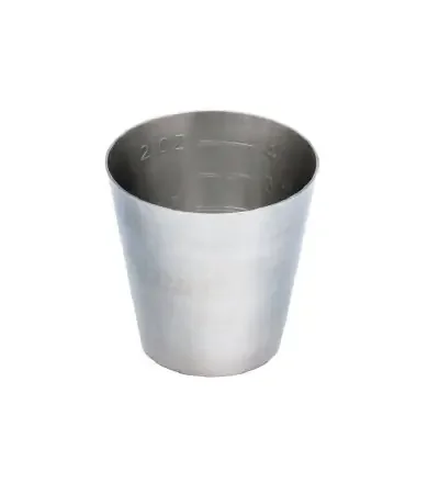 Miltex – Graduated Medicine Cup 2 oz. Silver Stainless Steel Reusable – 3-914