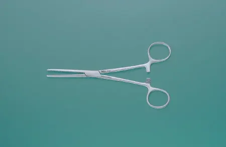 Miltex – Hemostatic Forceps Rochester-Pean 6-1/4 Inch Length OR Grade German Stainless Steel NonSterile Ratchet Lock Finger Ring Handle Straight Serrated Tip – 7-120