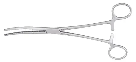 Miltex – Hemostatic Forceps Rochester-Pean 9 Inch Length OR Grade German Stainless Steel NonSterile Ratchet Lock Finger Ring Handle Curved Serrated Tip – 7-144