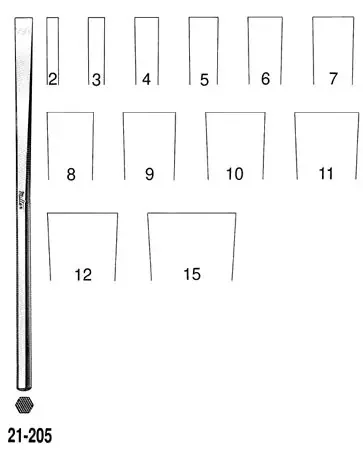 Miltex – Osteotome Sheehan 7 mm Width Straight Blade OR Grade Stainless Steel NonSterile 6-1/4 Inch Length – 21-205-7