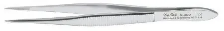 Miltex – Splinter Forceps Allis 4 Inch Length OR Grade German Stainless Steel NonSterile NonLocking Thumb Handle Straight Pointed Tip – 6-302