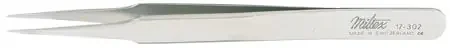 Miltex – Splinter Forceps Swiss-Jeweler 4-3/4 Inch Length Surgical Grade NonMagnetic Stainless Steel NonSterile NonLocking Thumb Handle Straight Strong Fine Tips – 17-302