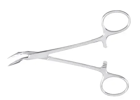 Miltex – Splinter Forceps Williams 5-1/2 Inch Length OR Grade German Stainless Steel NonSterile Ratchet Lock Finger Ring Handle Angled Pointed Tips – 6-340