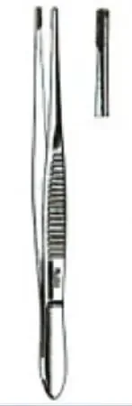 Miltex – Tissue Forceps Brown 10 Inch Length OR Grade German Stainless Steel NonSterile NonLocking Thumb Handle Straight 8 X 8 Teeth, Serrated Tip – 6-141