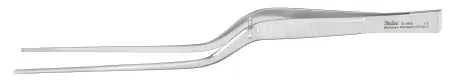 Miltex – Tissue Forceps Cushing 7-1/4 Inch Length OR Grade German Stainless Steel NonSterile NonLocking Bayonet Handle Straight 1 X 2 Teeth with Scraper End – 6-192