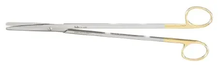 Miltex Carb-N-Sert – Dissecting Scissors Metzenbaum 9 Inch Length OR Grade German Stainless Steel / Tungsten Carbide NonSterile Finger Ring Handle Straight Blade Blunt Tip / Blunt Tip – 5-186TC