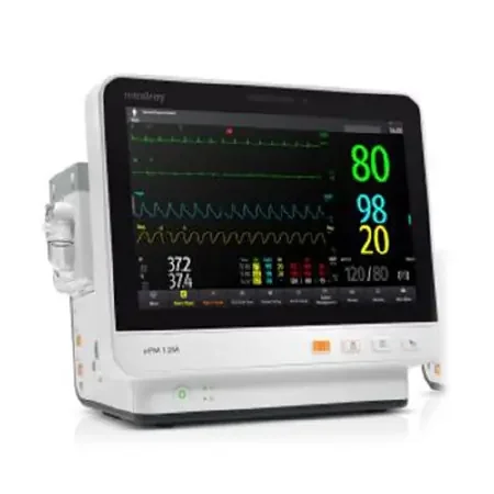 Mindray ePM 12M – Patient Monitor Vital Signs Monitoring Type 3/5 lead ECG, arrhythmia analysis, ST/QT/QTc, Masimo SpO2, NIBP, dual IBP, temperature, respiration AC Power / Battery Operated – 121-001886-00