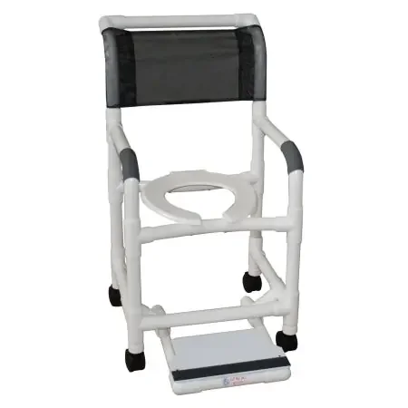 MJM International – Shower Chair Push Handle PVC Frame Mesh Back – 118-3-SF