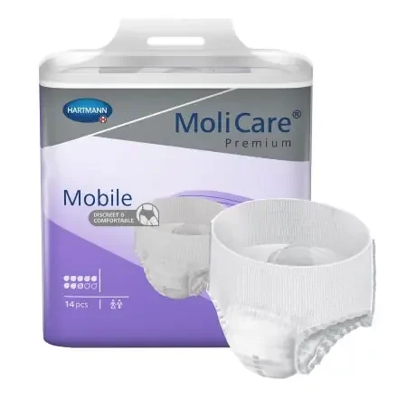 MoliCare Premium Mobile 8D – Unisex Adult Absorbent Underwear Pull On with Tear Away Seams Large Disposable Heavy Absorbency – 915873