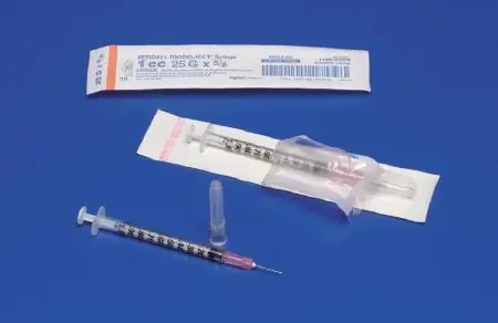 Monoject – Tuberculin Syringe with Needle 1 mL 26 Gauge 3/8 Inch Regular Wall NonSafety – 1180126038