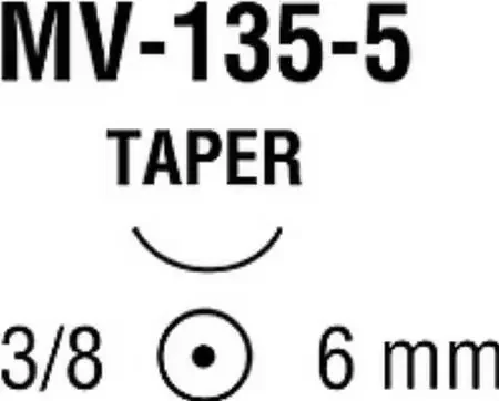 Monosof~Dermalon – Suture with Needle Nonabsorbable Uncoated Black Suture Monofilament Nylon Size 9 – 0 5 Inch Suture 1-Needle 6 mm Length 3/8 Circle Taper Point Needle – N-2548